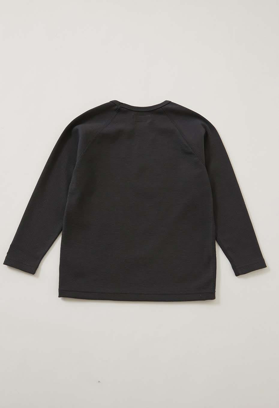 キッズ ストレッチフライス ロングスリーブ  Tシャツ - CHARCOAL