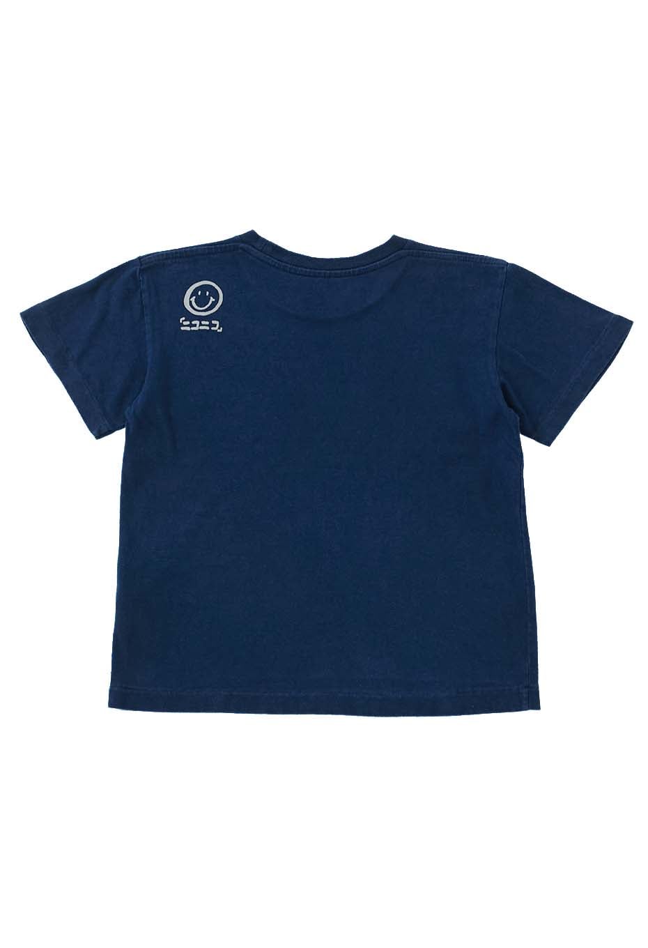 キッズ ニコニコ バッセン インディゴ Ｔシャツ - INDIGO