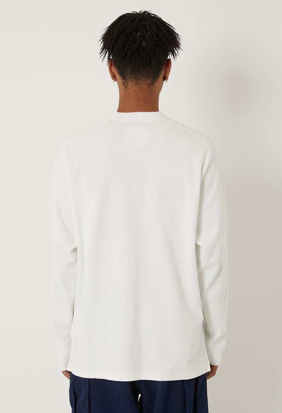 ムライトテレコ ニードルステッチ ロングスリーブＴシャツ ユニセックス - NATURAL
