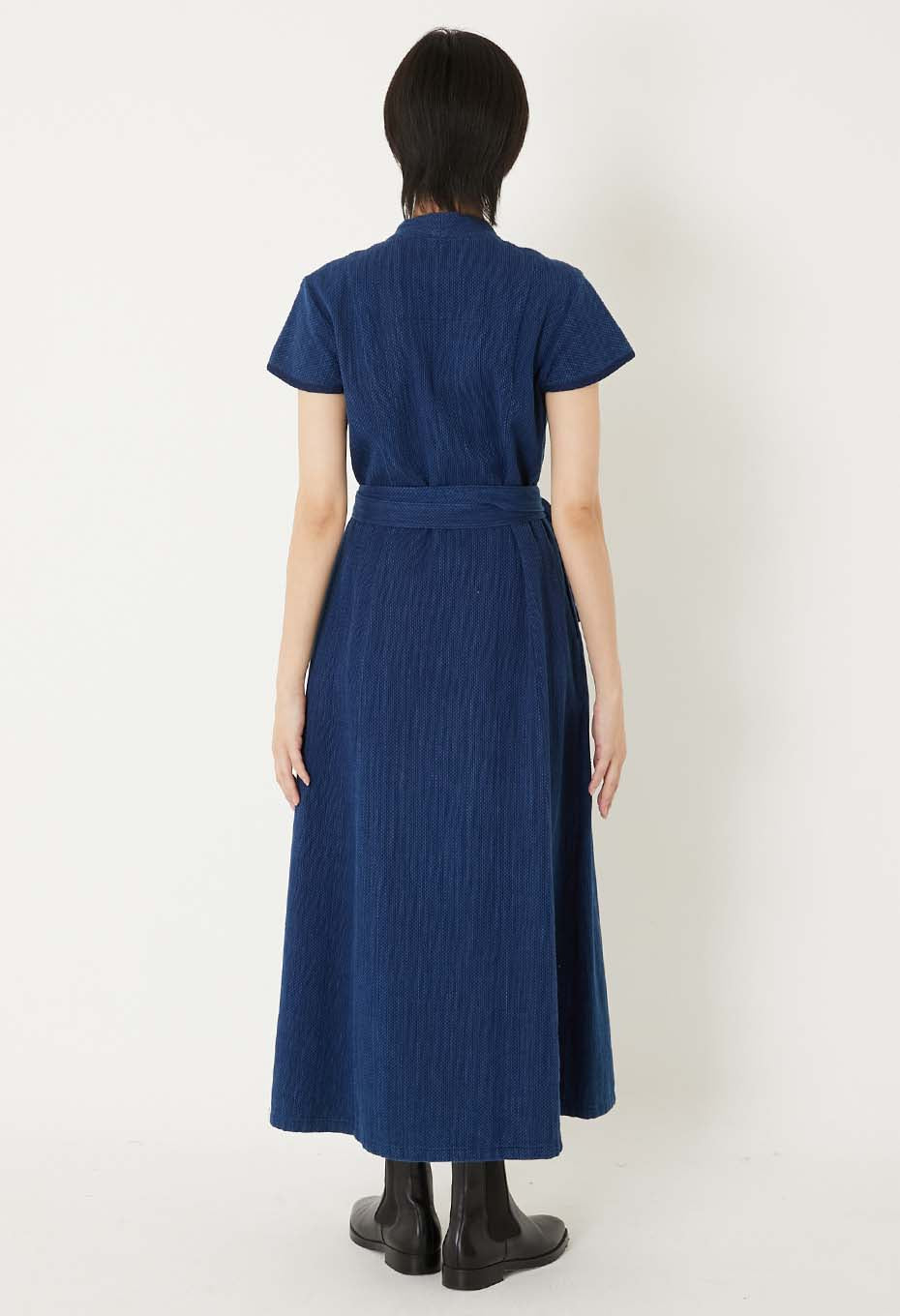 Kasezome Sashiko Wrap dress – INDIGO
