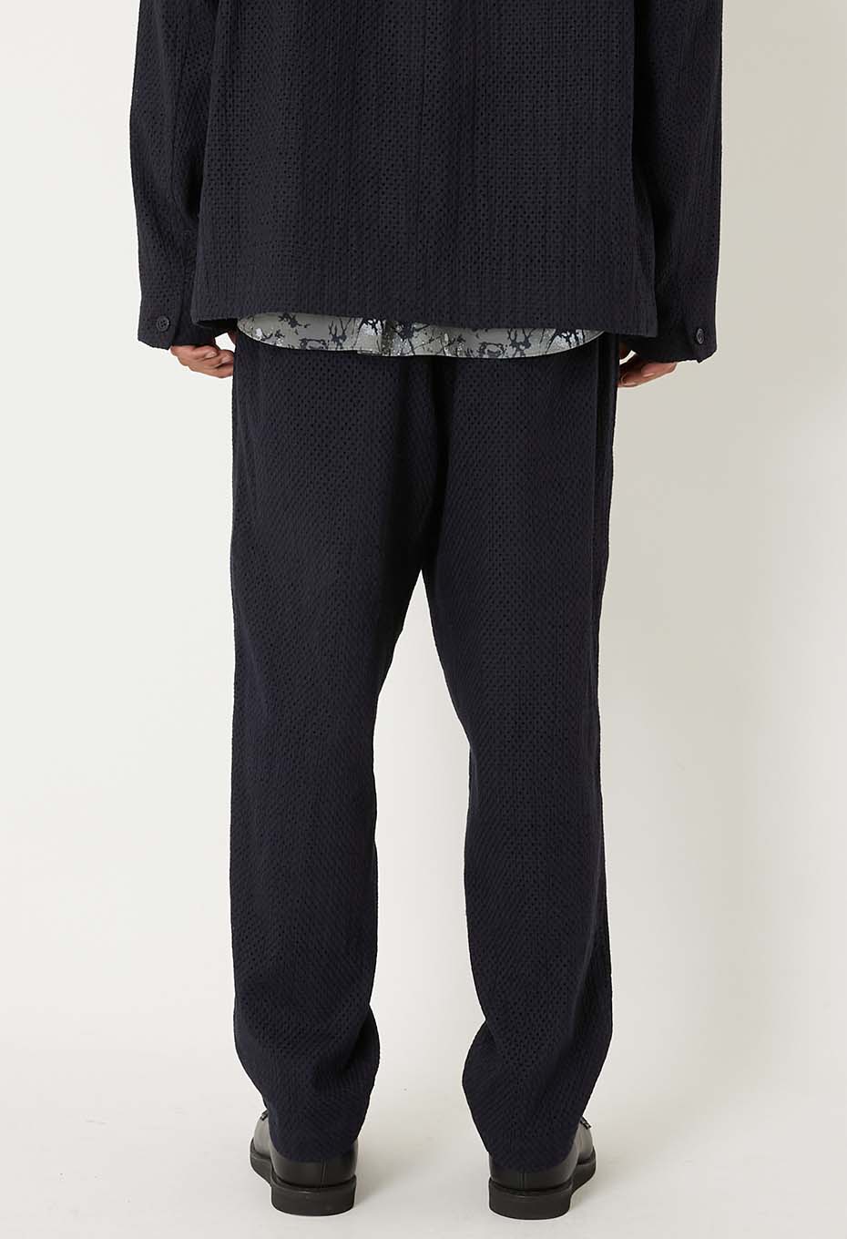Meyer lace tuck straight pants - DARK NAVY