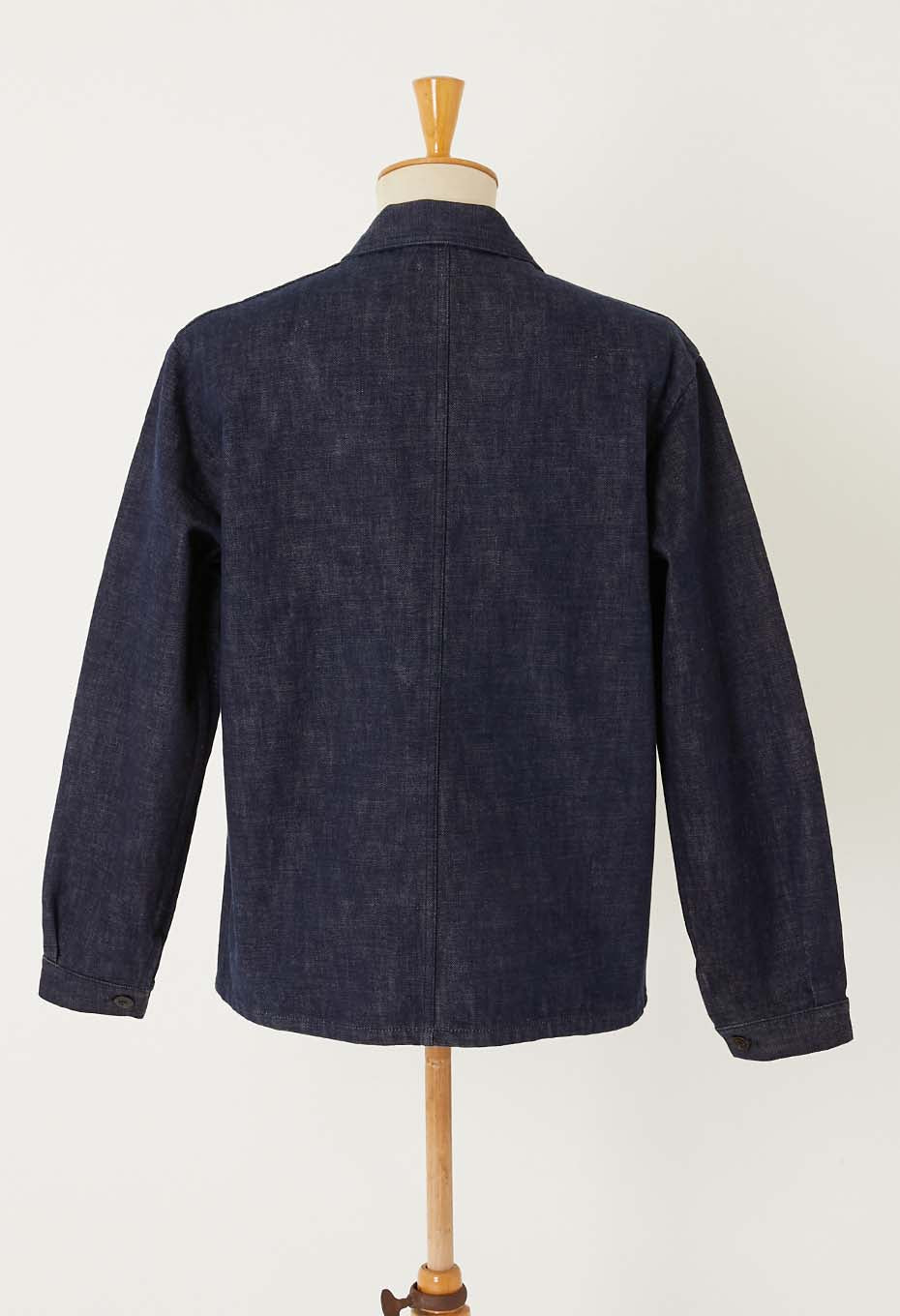 JAPAN DORAKU Natural Woven Pure Indigo  Selvedge denim work jacket - INDIGO