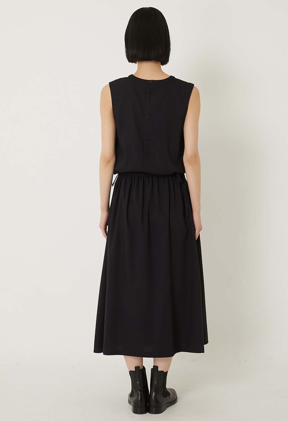 ストレッチドライツイル タンクギャザーワンピース - DARK NAVY