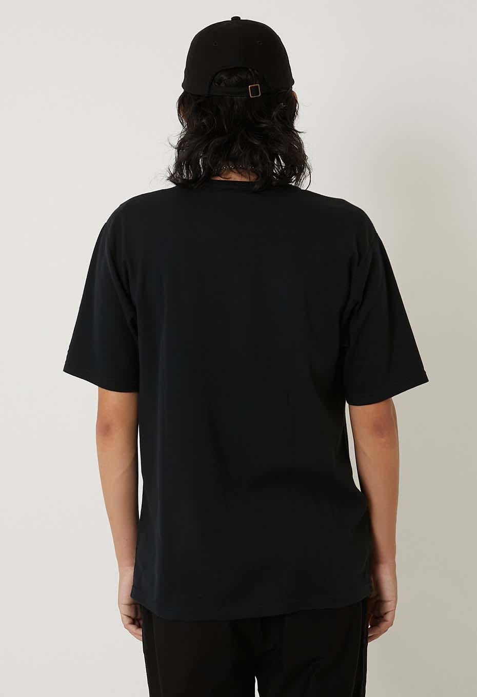 WILDSIDE × HOLLYWOOD RANCH MARKET /Stretch Fraise Short sleeve T-shirt - BLACK