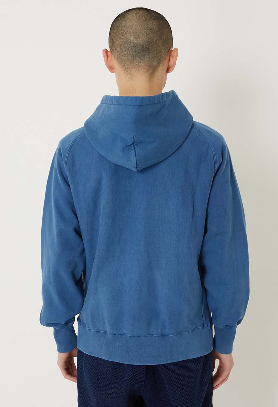 オーガニックウラケ テゾメ スウェットジップフーディ― ユニセックス - BLUE