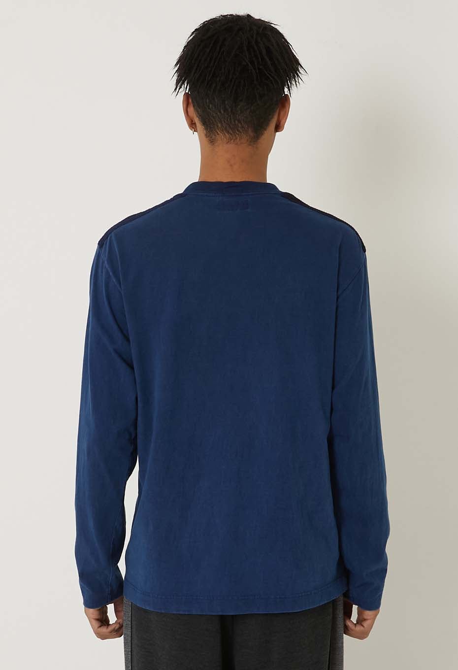 Indigo Tezome Nenrin Long Sleeve T-shirt - INDIGO