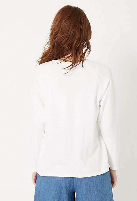 ストレッチフライス リラックスフィット LS Tシャツ ウィメンズ - WHITE
