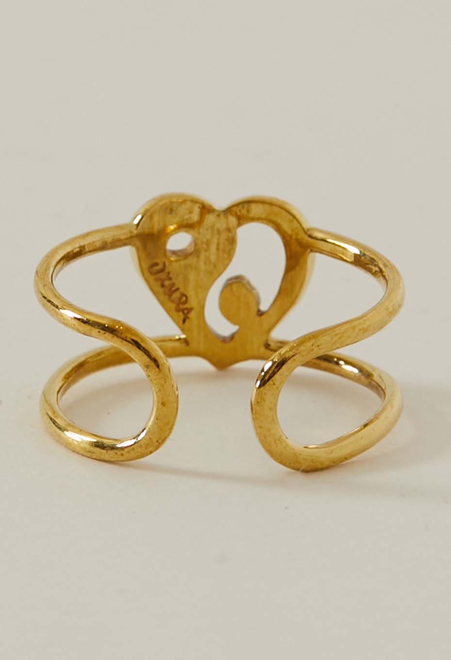 Heart in Yang BRASS Ring - BRONZE