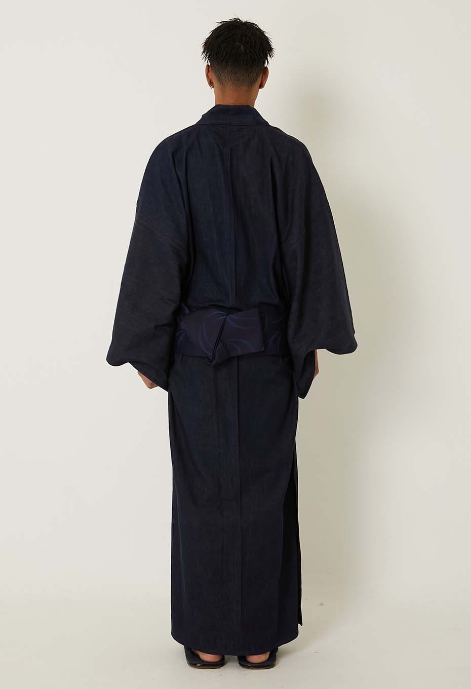 Akamimi Denim Yukata Men's - INDIGO