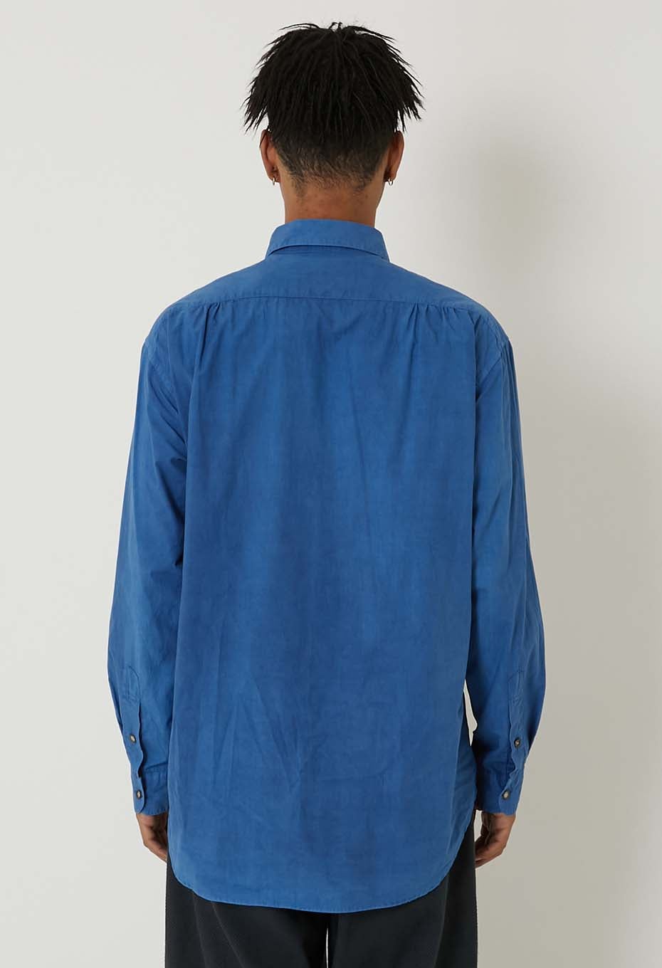 organic cotton Woven Pure Indigo  Regular collar shirt - INDIGO