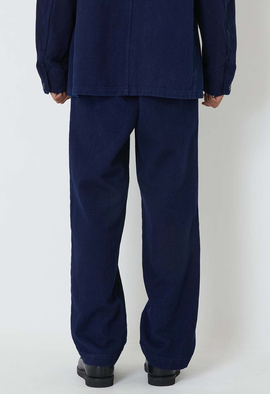 Woven Pure Indigo Nijuorisashiko Trousers - INDIGO
