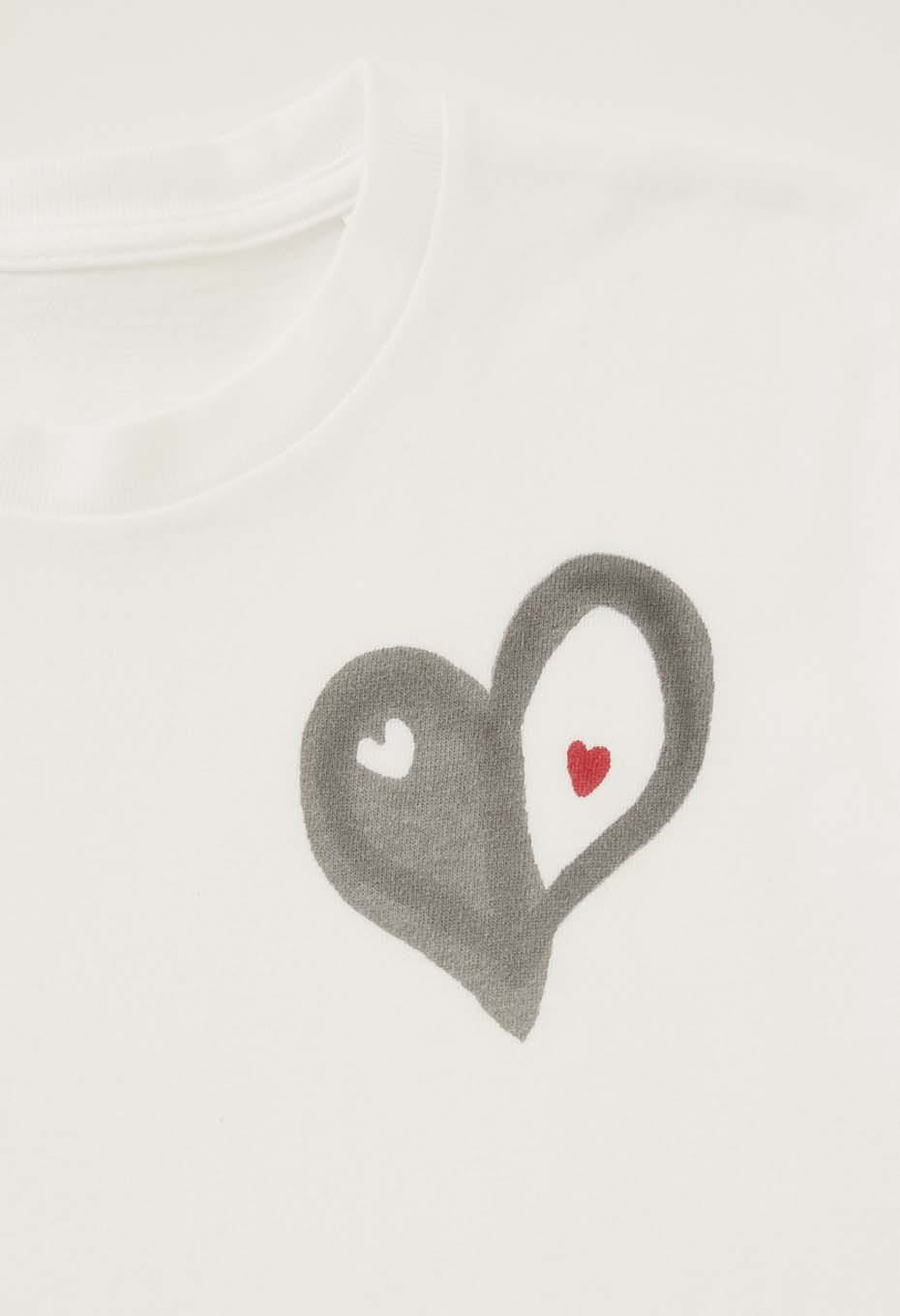 キッズ ボカシハート Tシャツ - WHITE