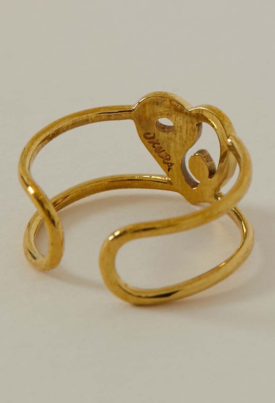 Heart in Yang BRASS Ring - BRONZE