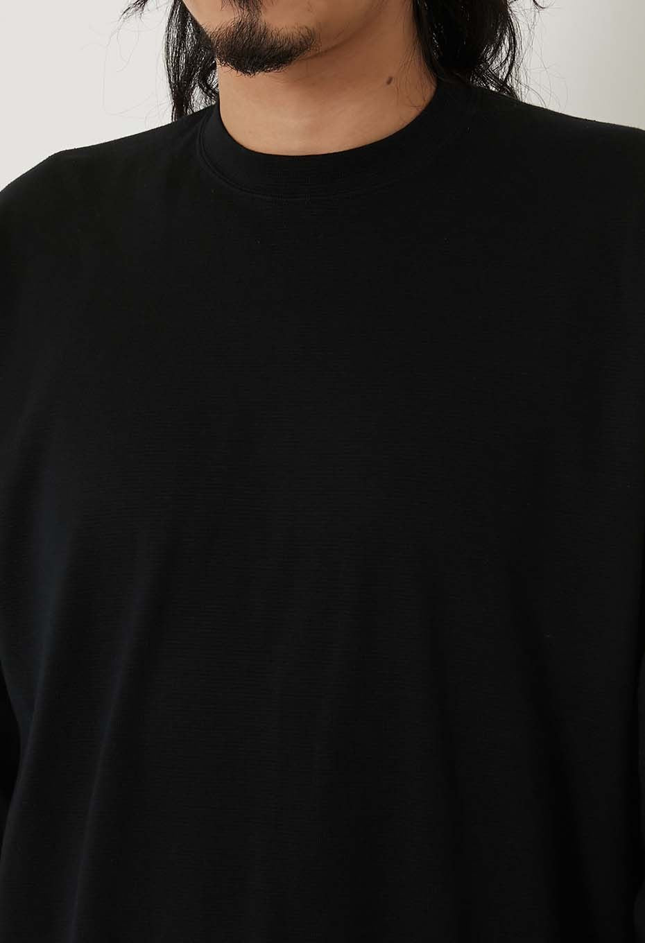 WILDSIDE × HOLLYWOOD RANCH MARKET /Stretch Fraise Hemrib T-shirt - BLACK