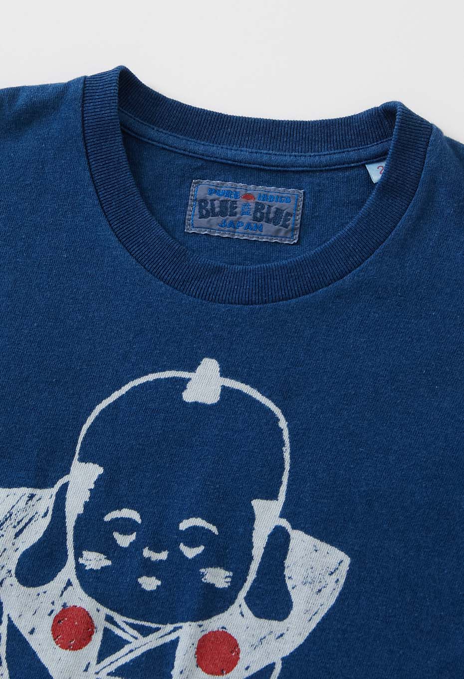 OKURA フクスケ インディゴキッズ ショートスリーブTシャツ - INDIGO