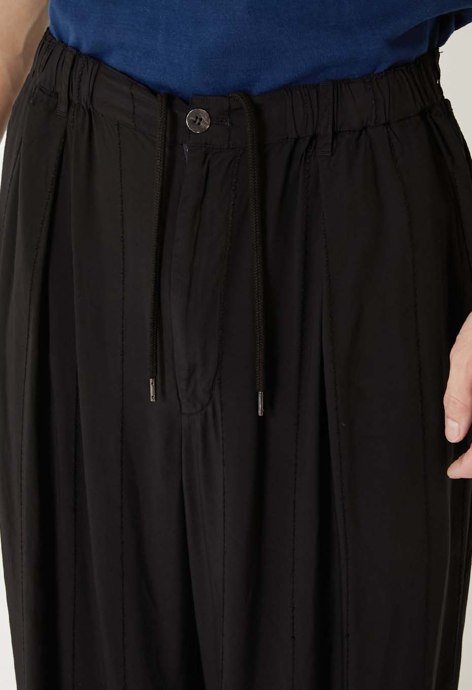 Shimasashi Koshishu Black Easy Pants - BLACK