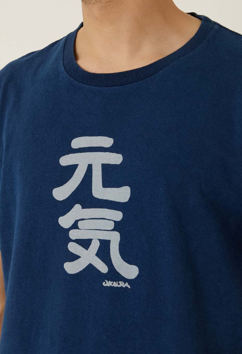 元気 バッセン インディゴ Tシャツ - INDIGO