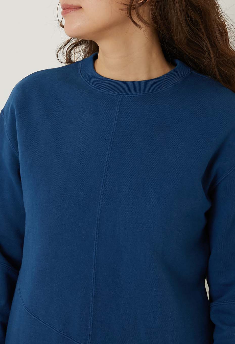 Organic Urake Tezome Sweat Dress - BLUE