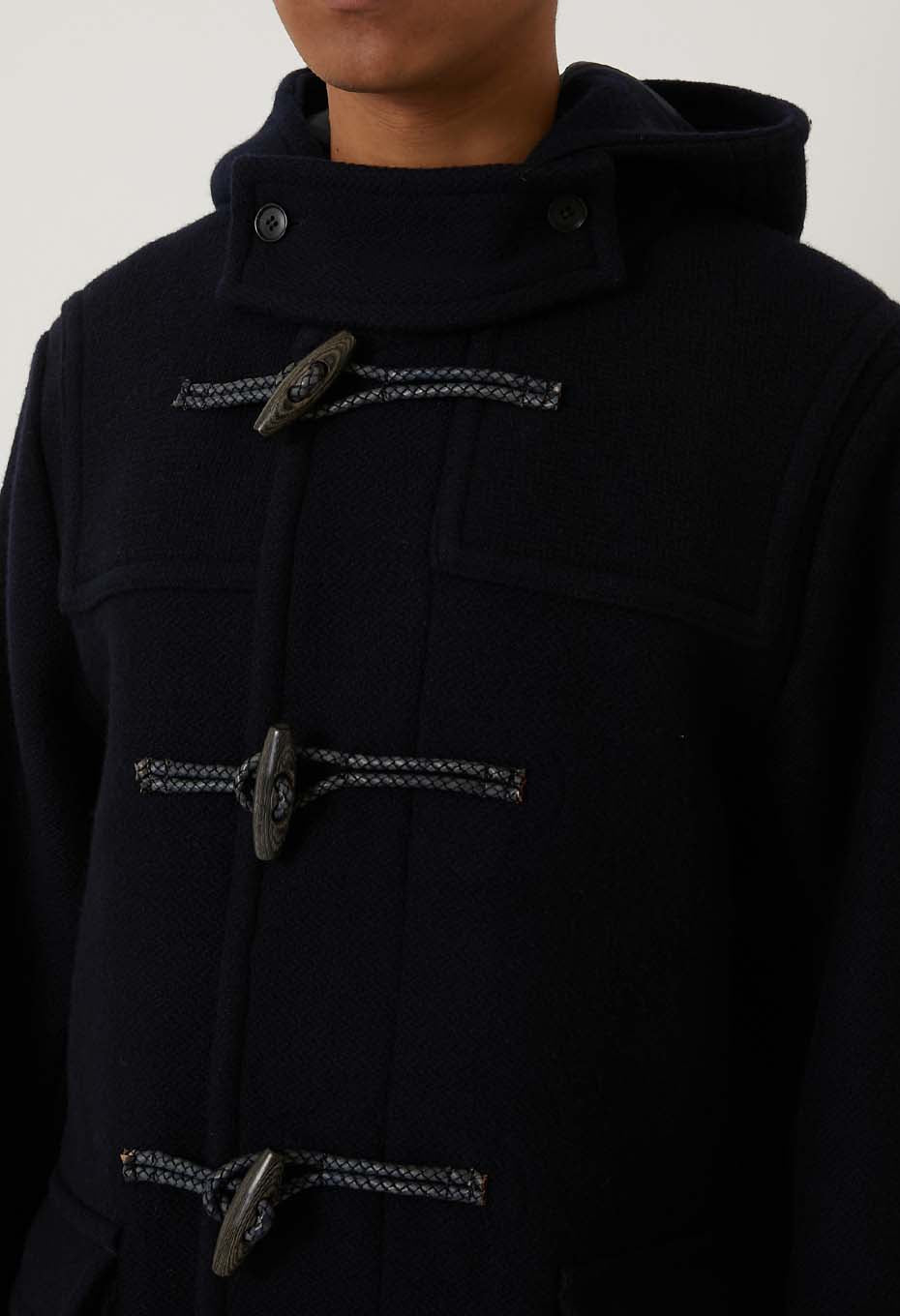 Dobby Melton Duffle Coat Unisex - DARK NAVY