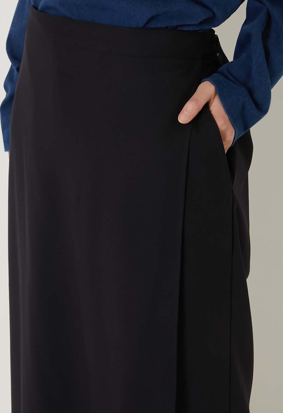 Stretch Dry Twill Wide Wrap Pants Women's - DARK NAVY
