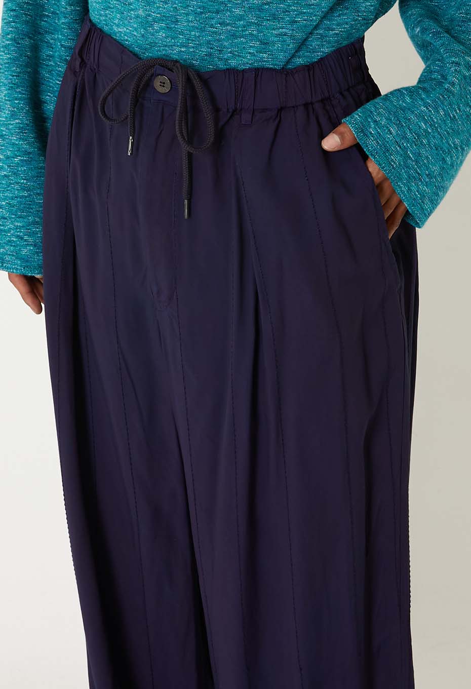 Shimasashi Koshishu Indigo Tezome Easy Pants - INDIGO