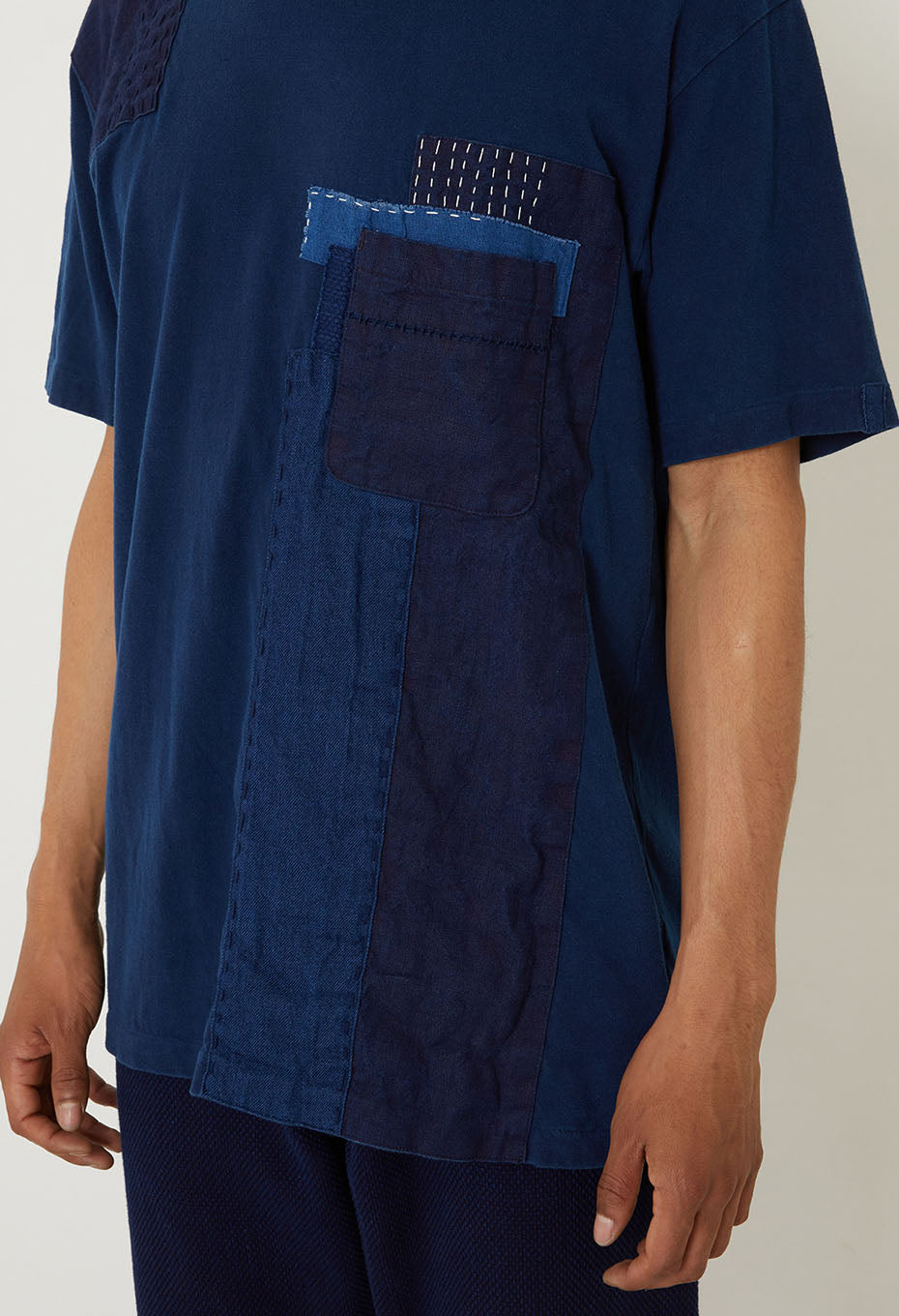 インディゴ テゾメ ネンリン ショートスリーブTシャツ - INDIGO