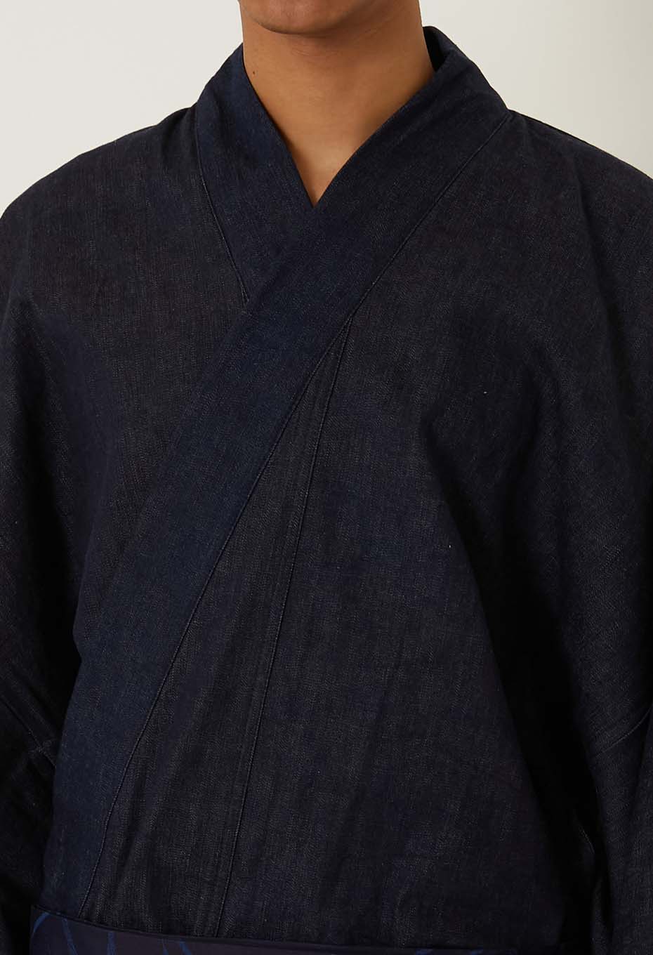 Akamimi Denim Yukata Men's - INDIGO
