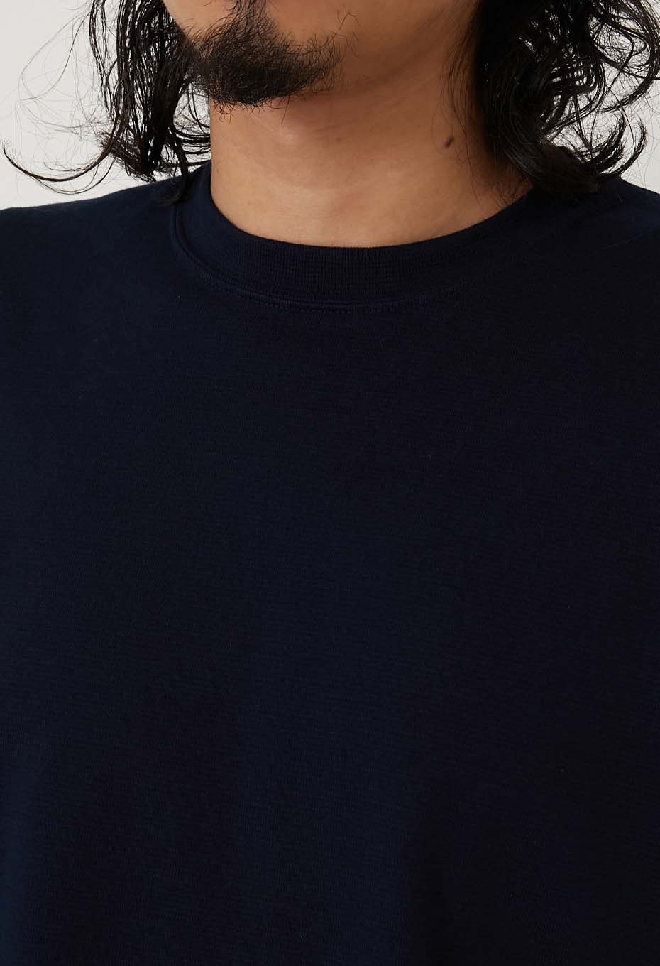 ストレッチフライス ヘムリブ ショートスリーブ Tシャツ - DARK NAVY