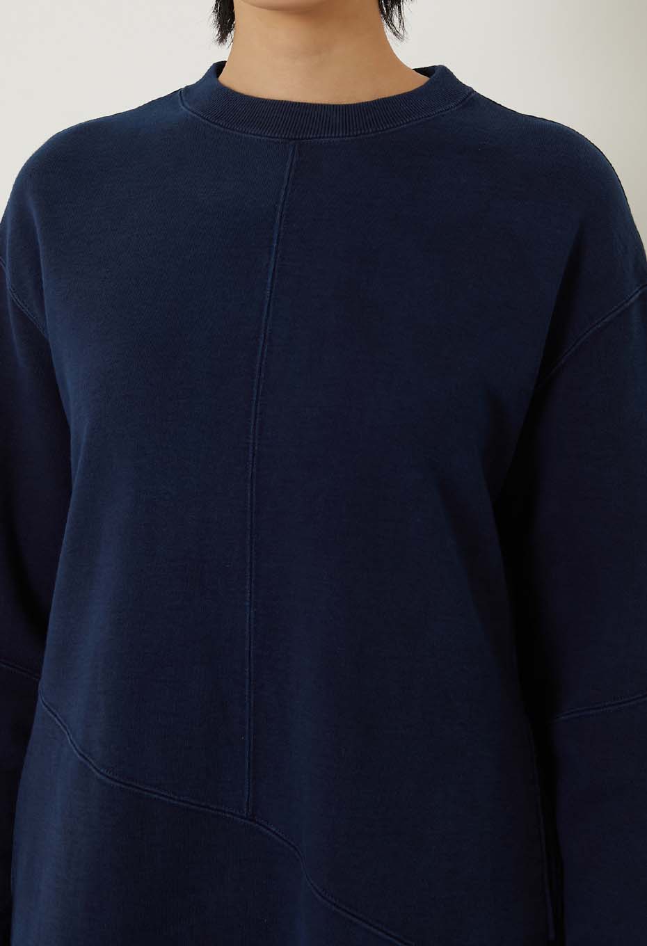 Organic Urake Tezome Sweat Dress - INDIGO