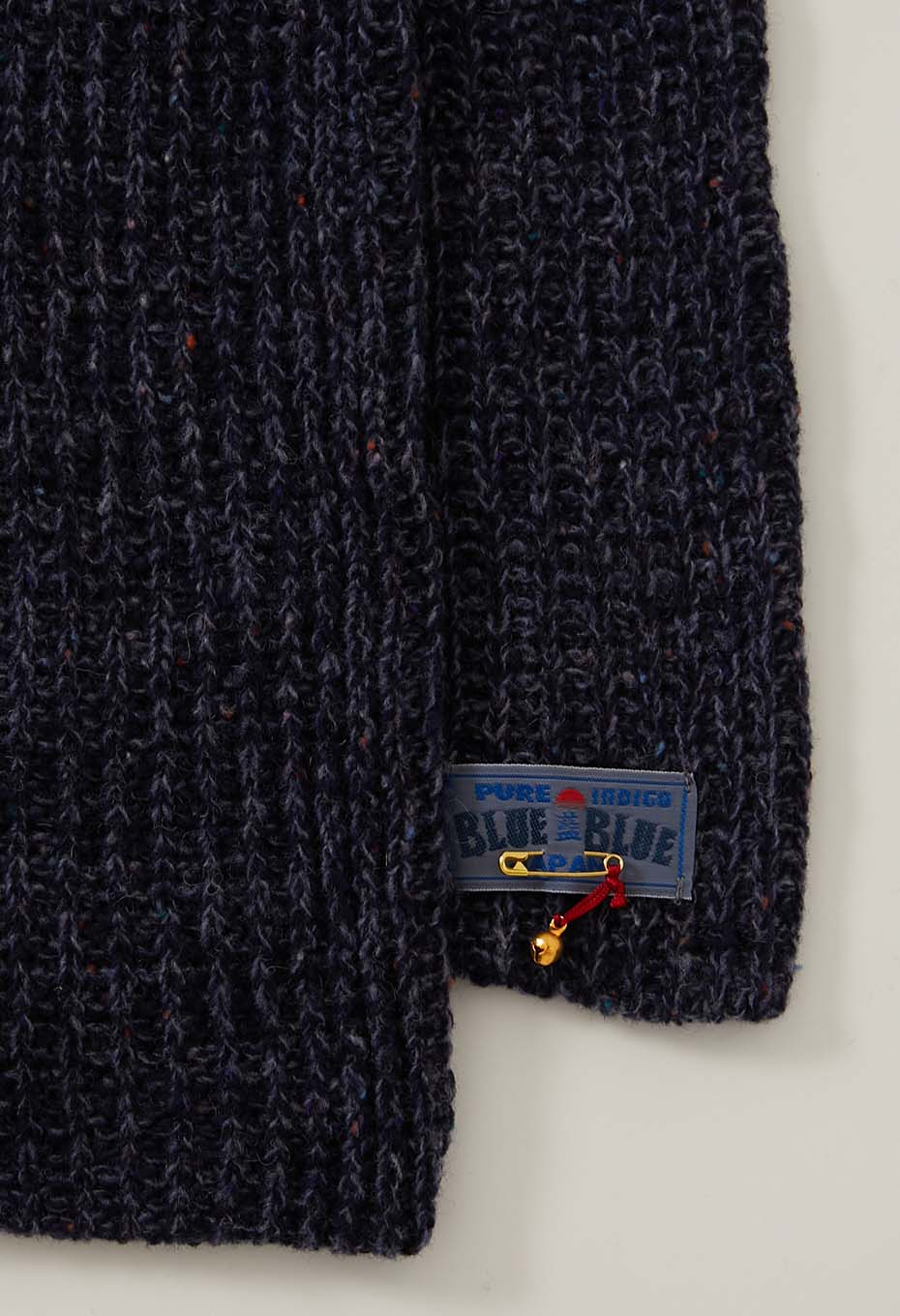 ディムライトネップ リブニットマフラー - NAVY