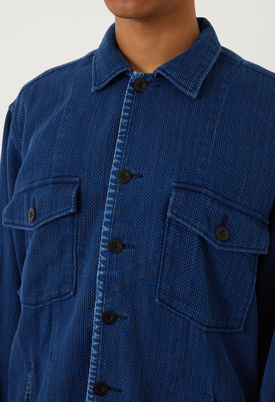 カセゾメサシコ ファティーグシャツ - INDIGO