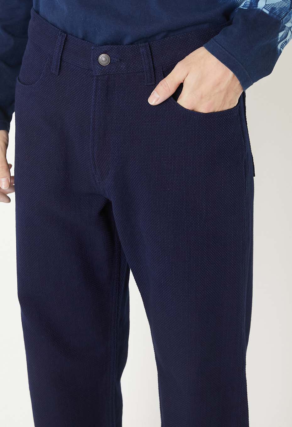 Woven Pure Indigo  Nijuorisashiko jeans - INDIGO