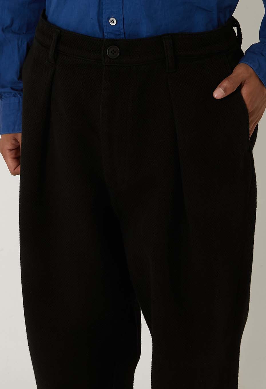 Nijuorisashiko Dark Black Trousers - BLACK