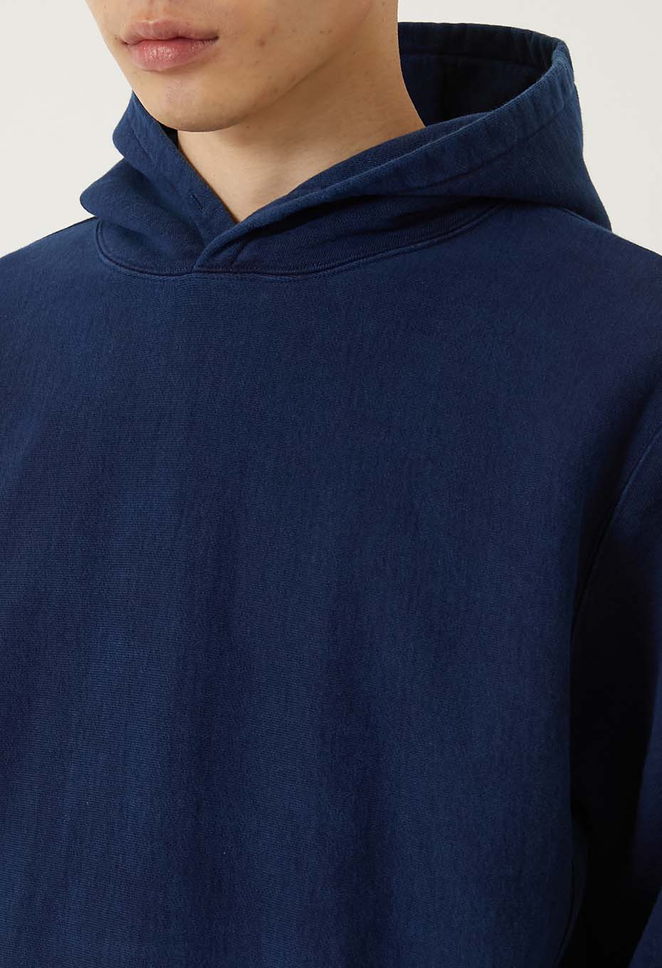 Organic Urake Tezome Sweat Pull Hoodie - INDIGO