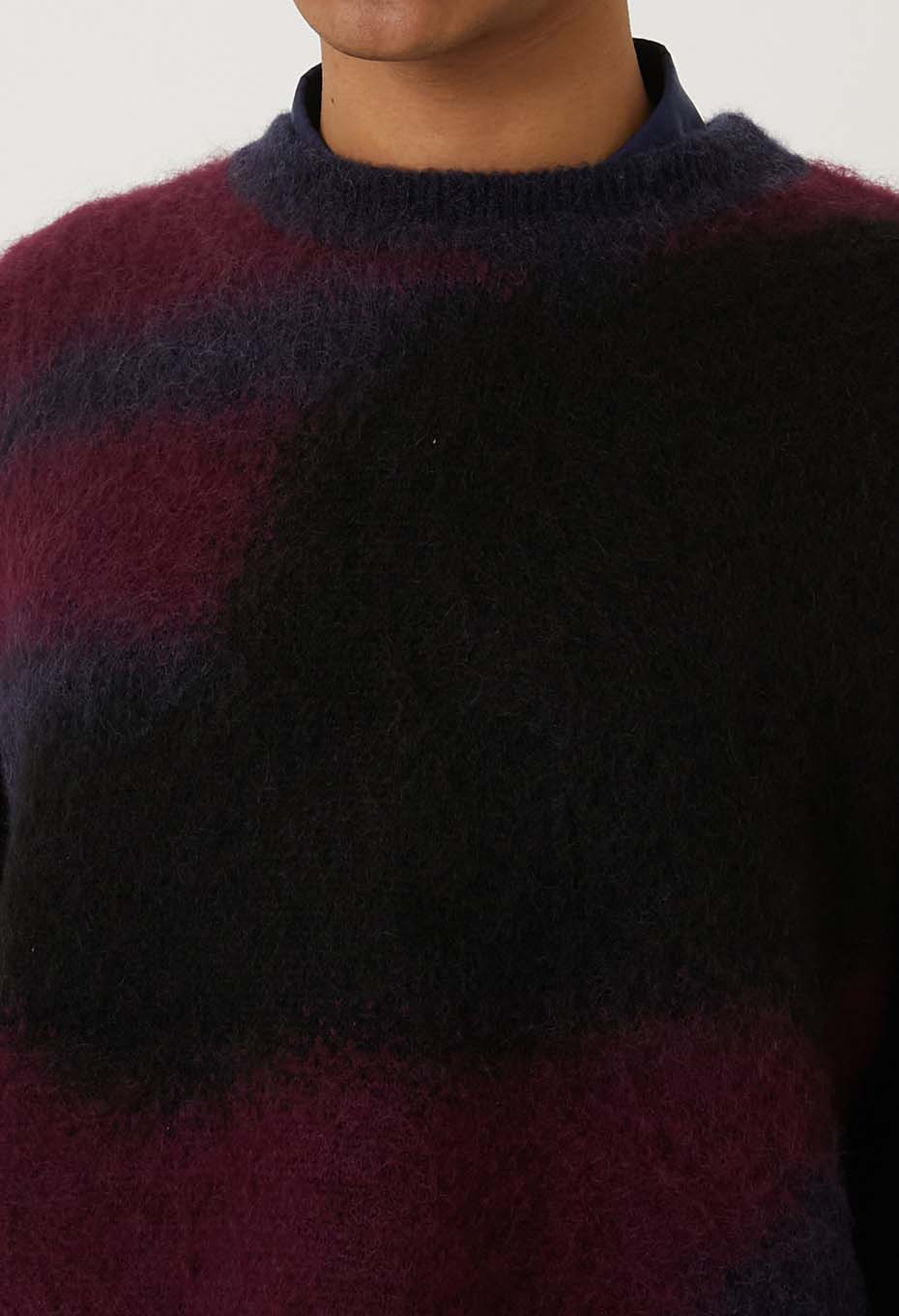シャギーグラデーション プルオーバーニット - DARK NAVY