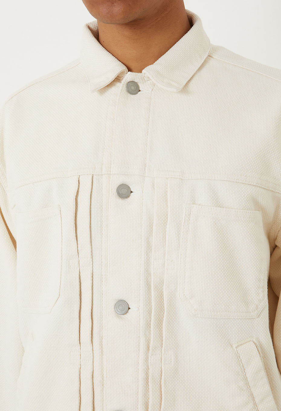 Yukizara Shisashiko Trucker Jacket - NATURAL
