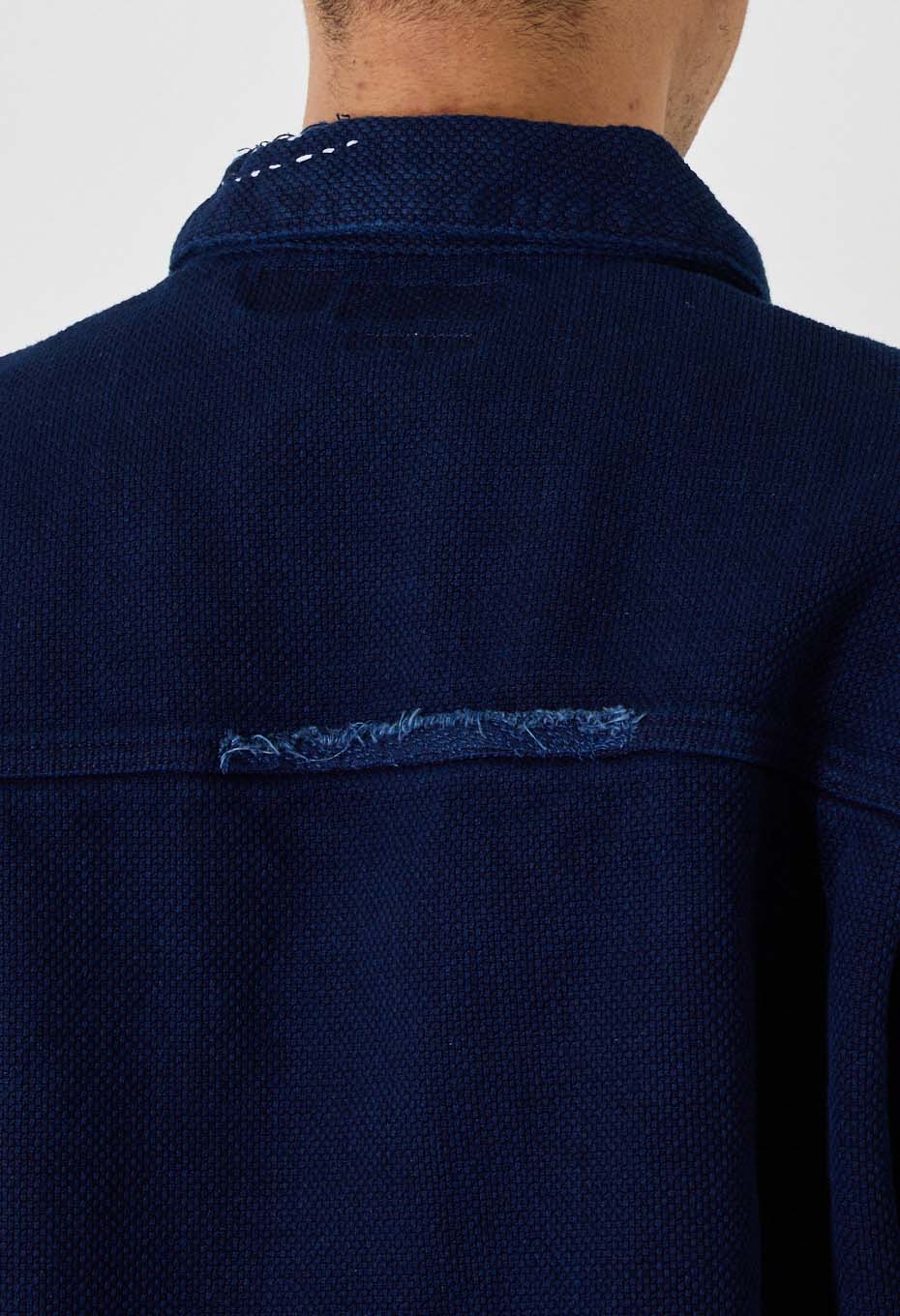 REWORK Woven Pure Indigo  Nijuorisashiko Trucker Jacket - INDIGO