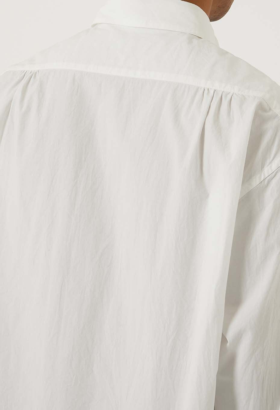 Organic cotton regular collar shirt - WHITE