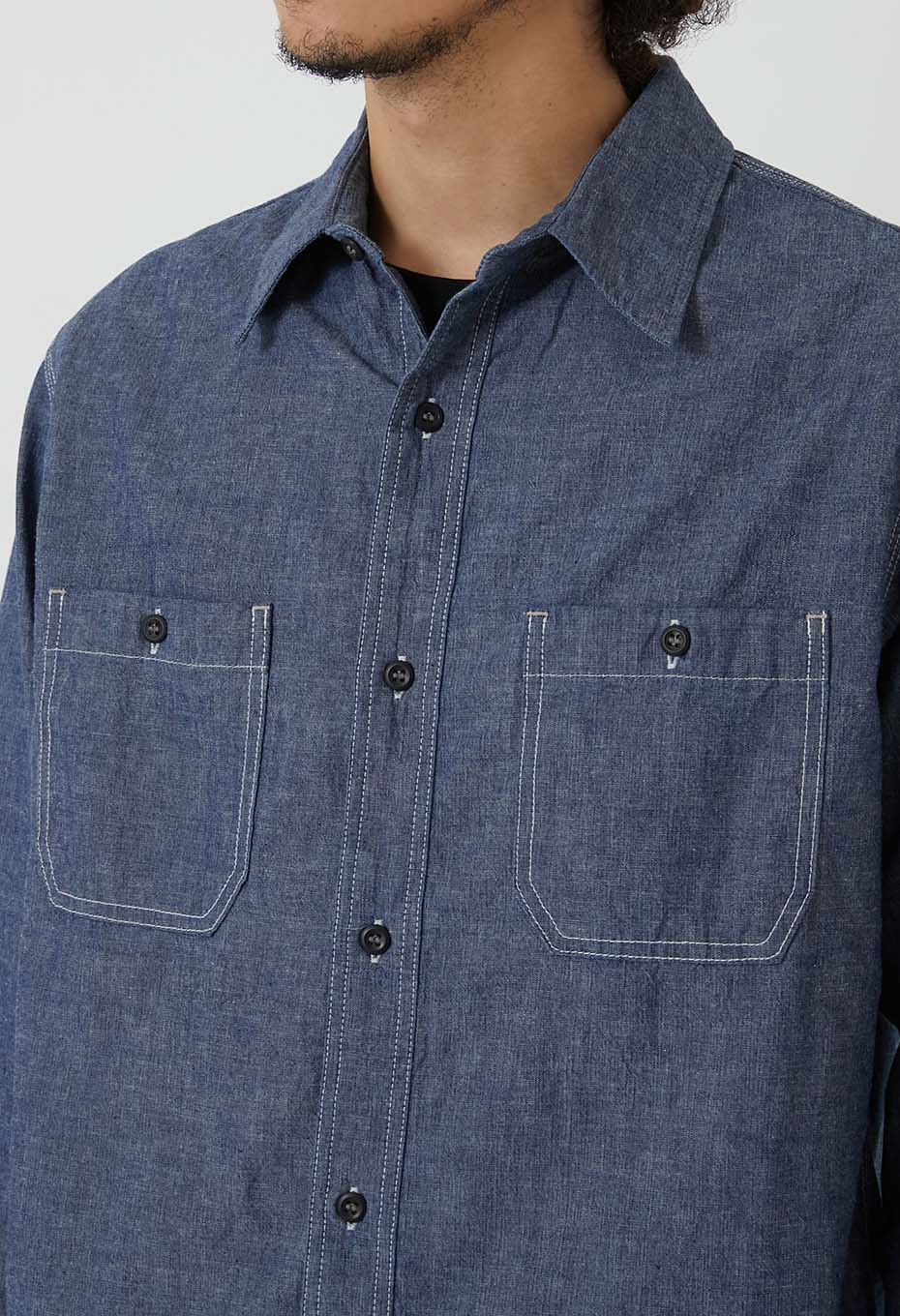 Original chambray 2 pocket work shirt - BLUE