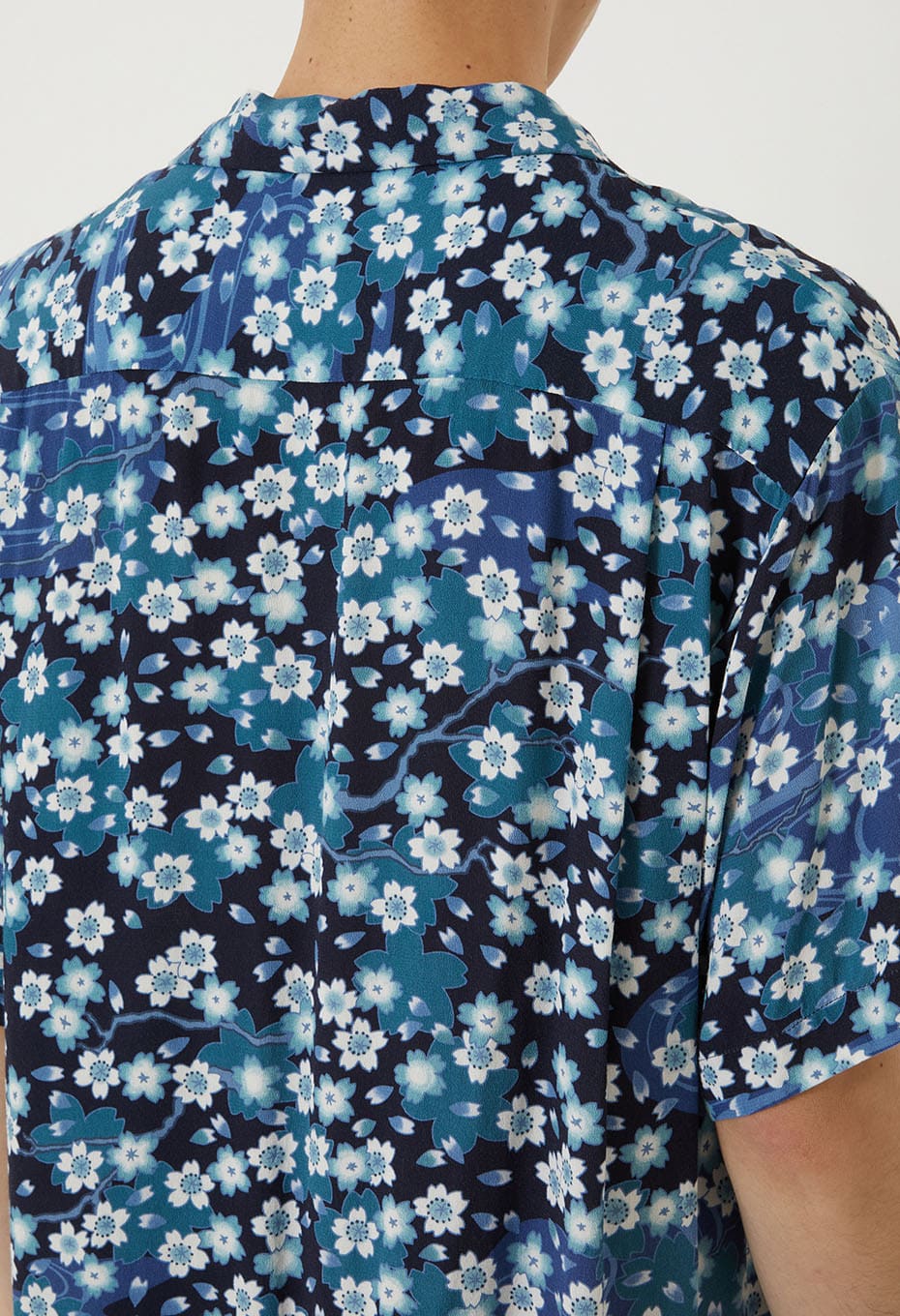Sakura Nagare short sleeve shirt - DARK NAVY