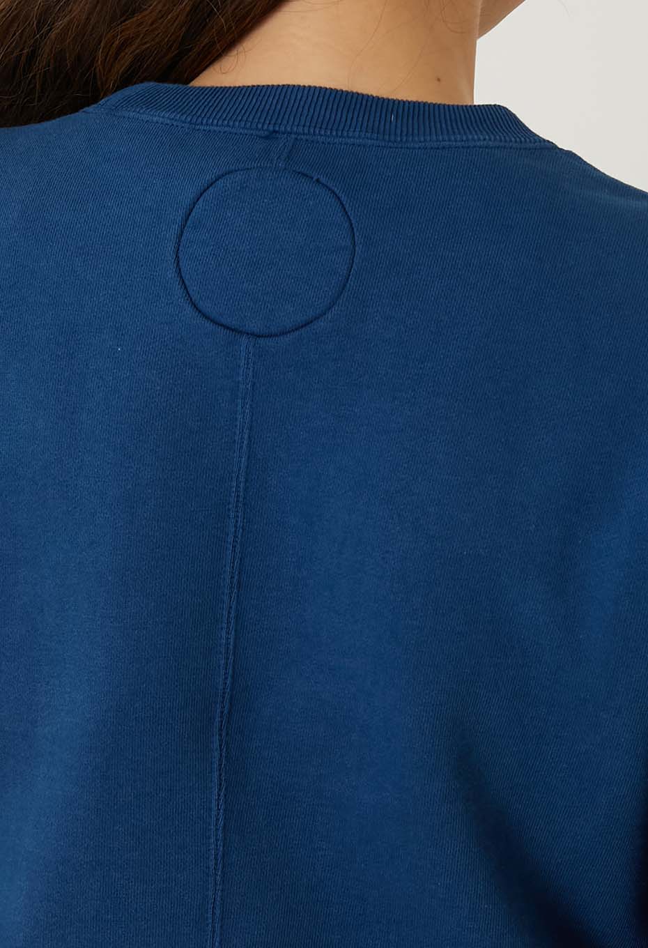 Organic Urake Tezome Sweat Dress - BLUE