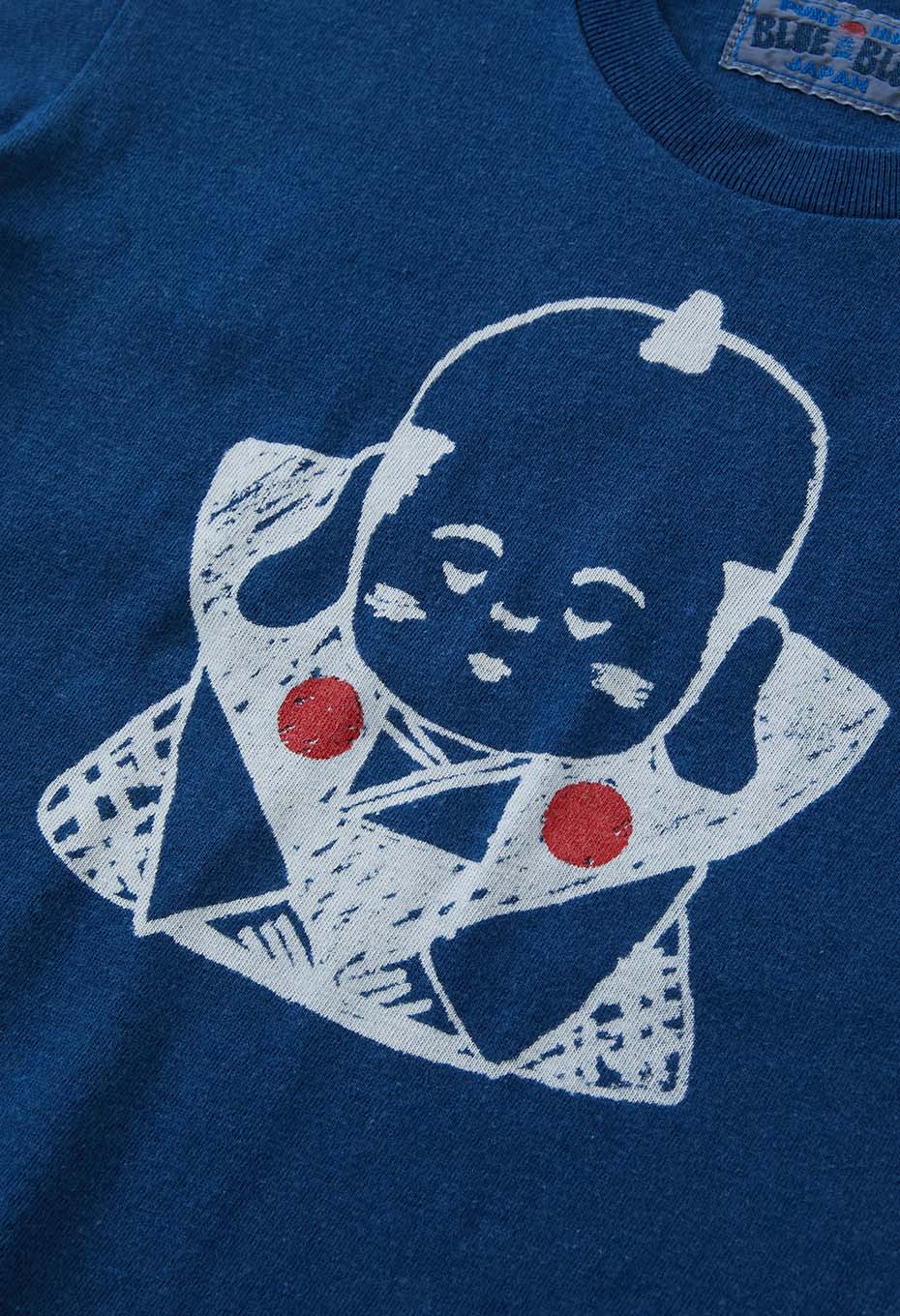 OKURA フクスケ インディゴキッズ ショートスリーブTシャツ - INDIGO