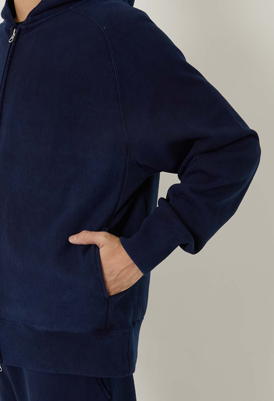オーガニックウラケ テゾメ スウェットジップフーディ― ユニセックス - INDIGO