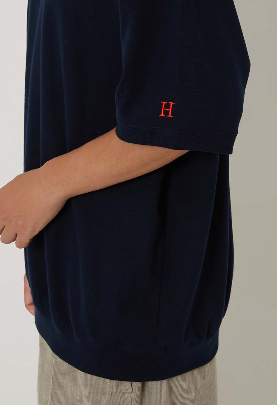 ストレッチフライス ヘムリブ ショートスリーブ Tシャツ - DARK NAVY