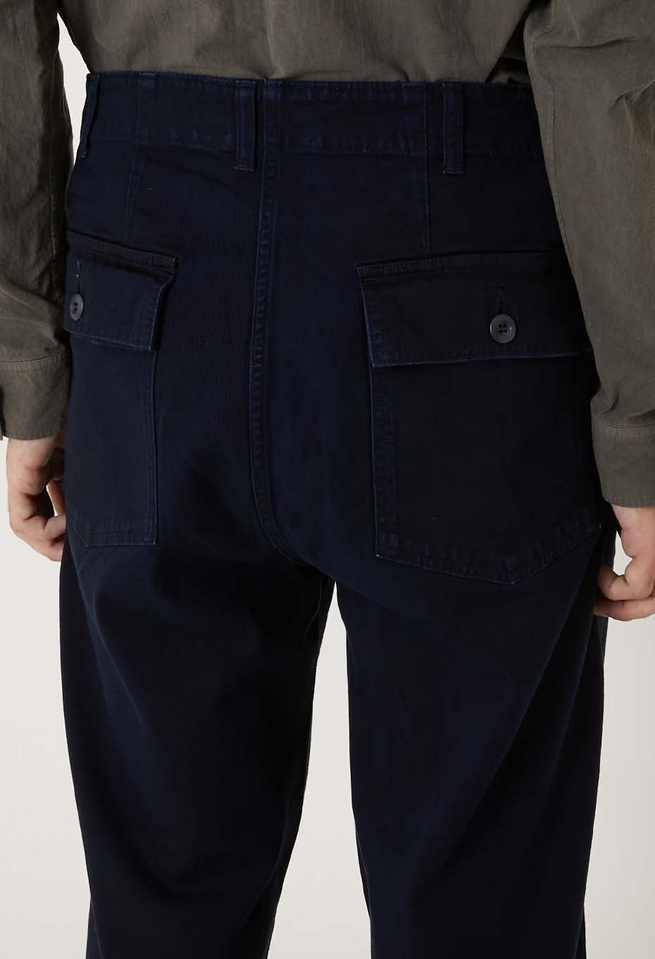 Cotton Tencel Twill Fatigue Pants - INDIGO