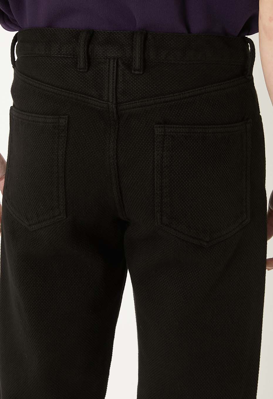 Nijuorisashiko dark black jeans - BLACK