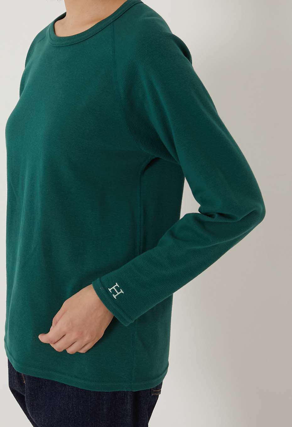 ストレッチフライス リラックスフィット LS Tシャツ ウィメンズ - DARK GREEN