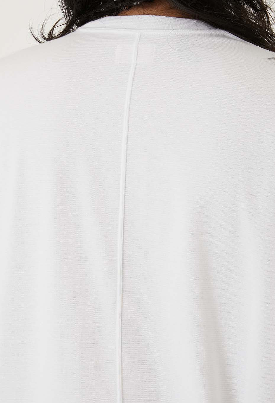 Stretch Fraise 9.5oz Hemrib Long Sleeve T-Shirt - WHITE