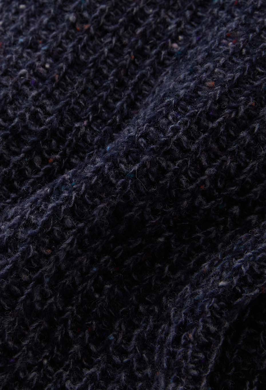 ディムライトネップ リブニットマフラー - NAVY
