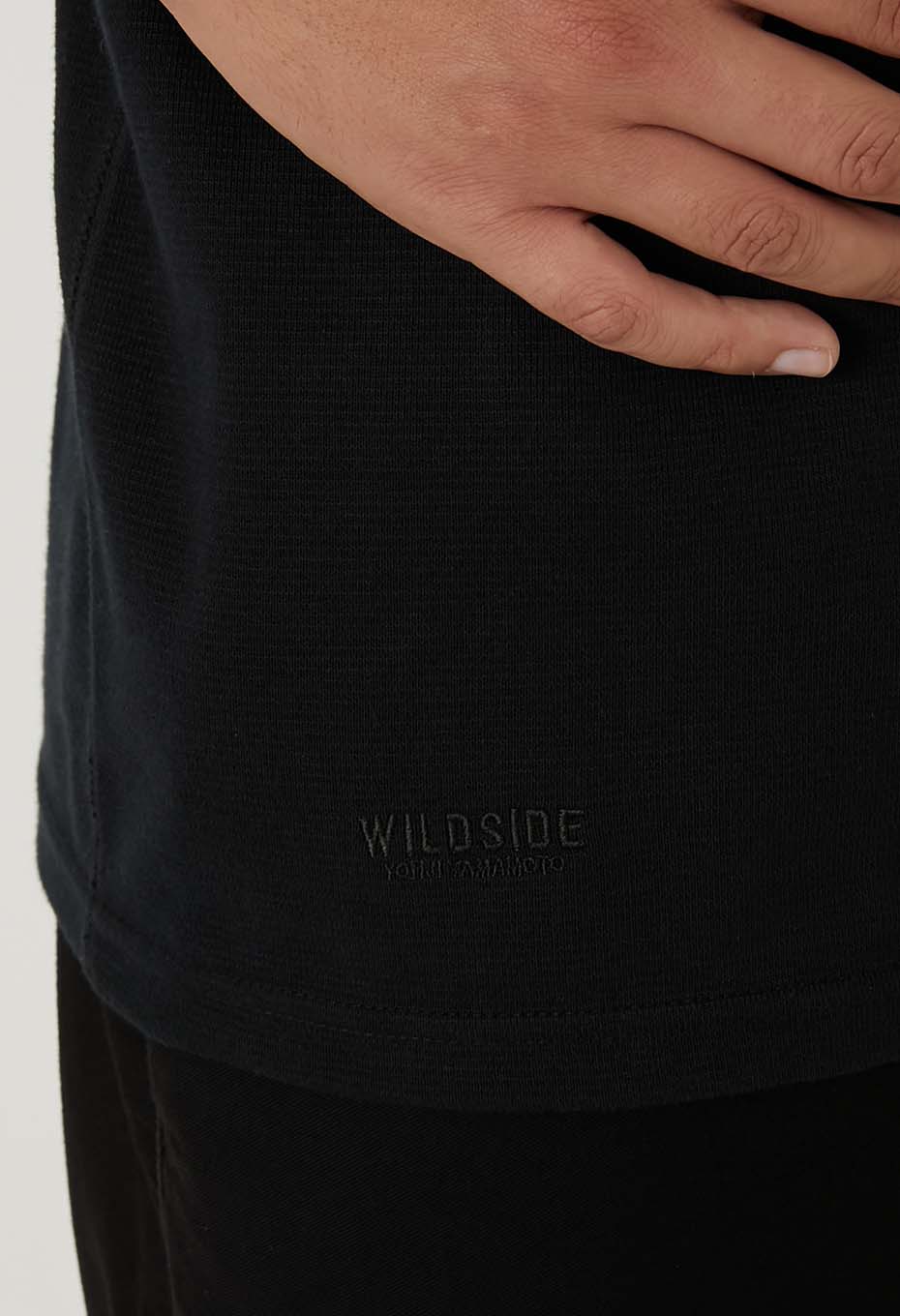 WILDSIDE × HOLLYWOOD RANCH MARKET /Stretch Fraise Short sleeve T-shirt - BLACK